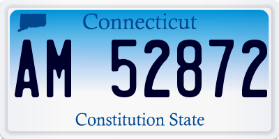 CT license plate AM52872