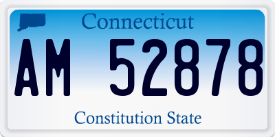 CT license plate AM52878