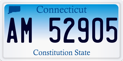 CT license plate AM52905