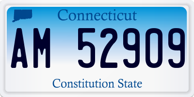 CT license plate AM52909