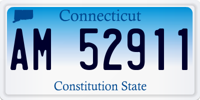 CT license plate AM52911