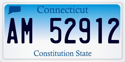 CT license plate AM52912