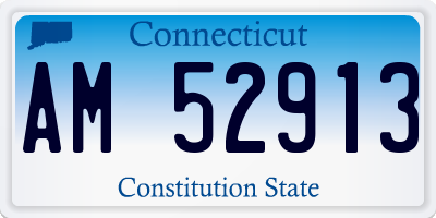CT license plate AM52913