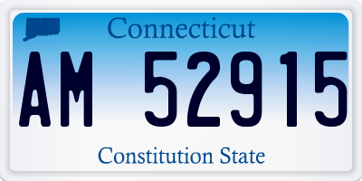 CT license plate AM52915