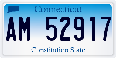 CT license plate AM52917