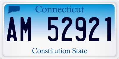 CT license plate AM52921