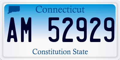 CT license plate AM52929