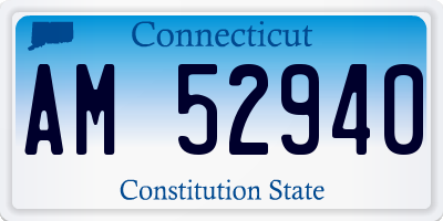 CT license plate AM52940