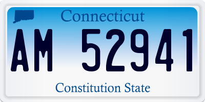 CT license plate AM52941