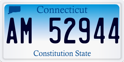 CT license plate AM52944