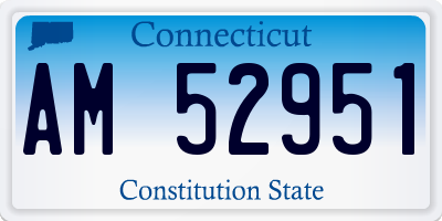 CT license plate AM52951