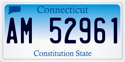 CT license plate AM52961