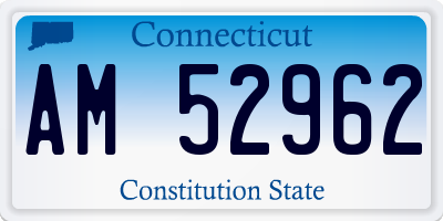 CT license plate AM52962
