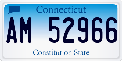 CT license plate AM52966