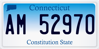CT license plate AM52970