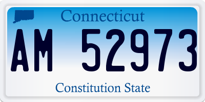 CT license plate AM52973