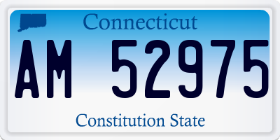 CT license plate AM52975