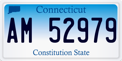 CT license plate AM52979