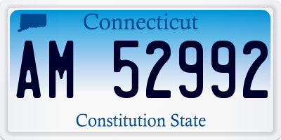 CT license plate AM52992