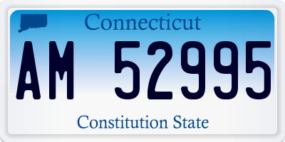 CT license plate AM52995