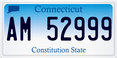 CT license plate AM52999