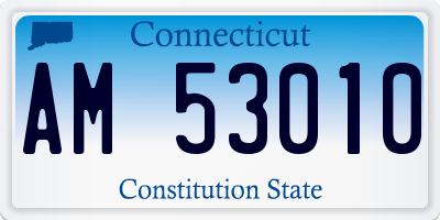 CT license plate AM53010