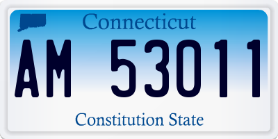 CT license plate AM53011