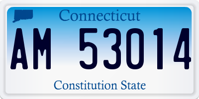 CT license plate AM53014