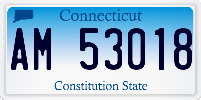 CT license plate AM53018