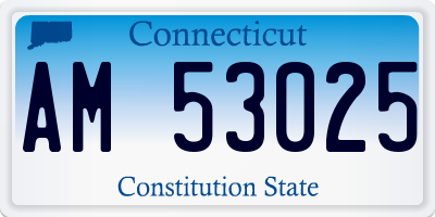 CT license plate AM53025