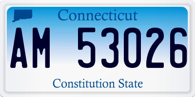 CT license plate AM53026
