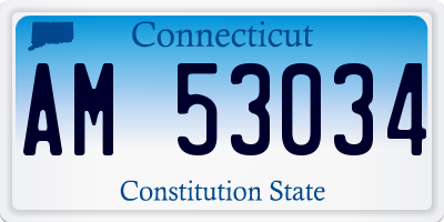 CT license plate AM53034