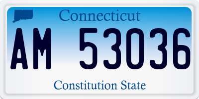 CT license plate AM53036