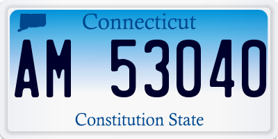 CT license plate AM53040