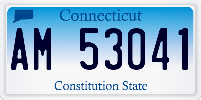 CT license plate AM53041