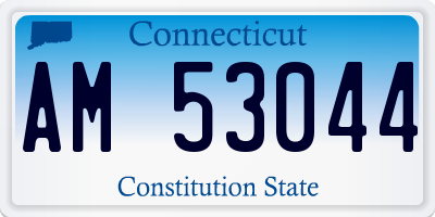 CT license plate AM53044
