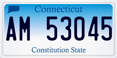 CT license plate AM53045