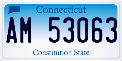 CT license plate AM53063