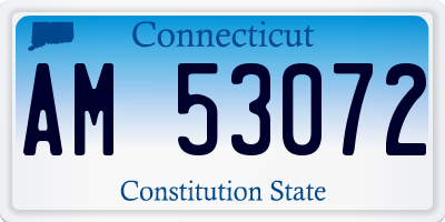 CT license plate AM53072