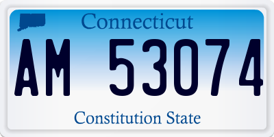 CT license plate AM53074