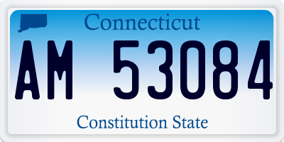 CT license plate AM53084