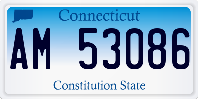 CT license plate AM53086