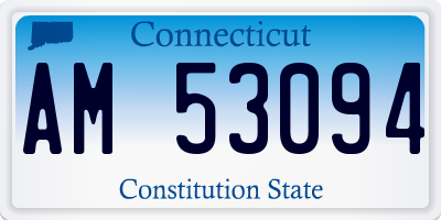 CT license plate AM53094