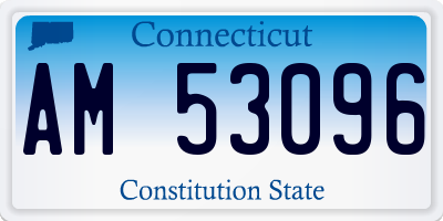 CT license plate AM53096