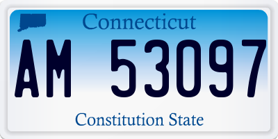 CT license plate AM53097