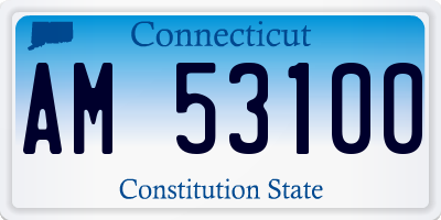 CT license plate AM53100