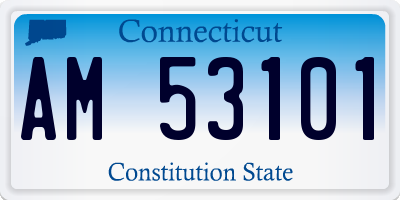 CT license plate AM53101