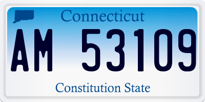 CT license plate AM53109