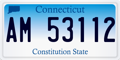 CT license plate AM53112