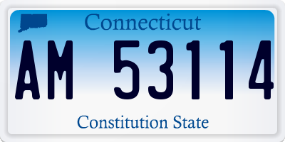 CT license plate AM53114
